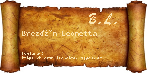 Brezán Leonetta névjegykártya